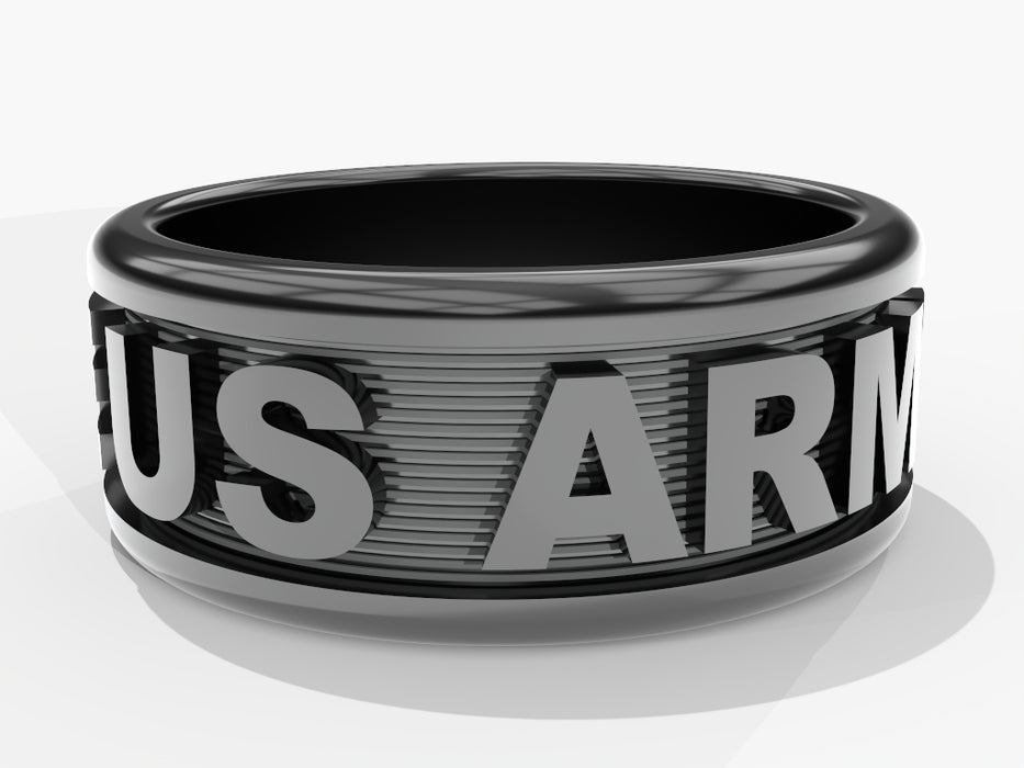Personalized Affordable Military Wedding Band for Men and Women