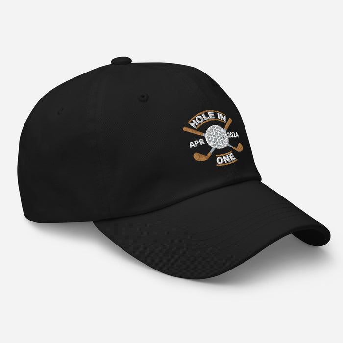 Golf Hat - Hole in One with Personalized Month and Year