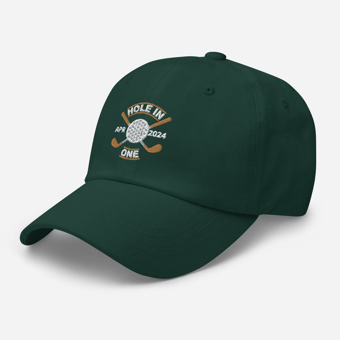 Golf Hat - Hole in One with Personalized Month and Year