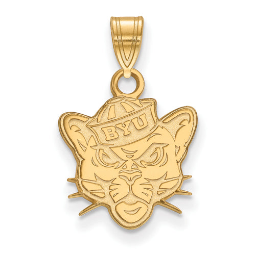 14ky Brigham Young University Small Cougar Pendant