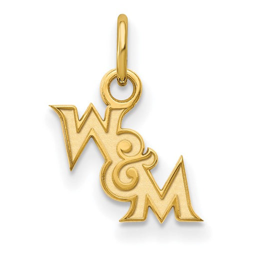 Sterling Silver Gold-plated LogoArt College of William and Mary Extra Small Pendant