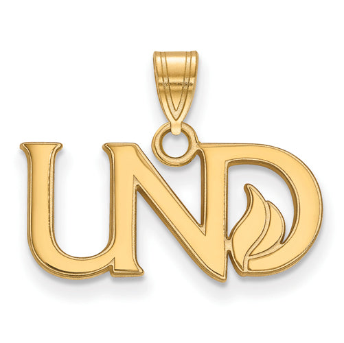 SS w/GP University of North Dakota Small UND Logo Pendant