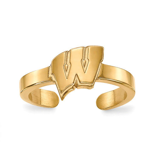 SS w/GP University of Wisconsin Toe Ring