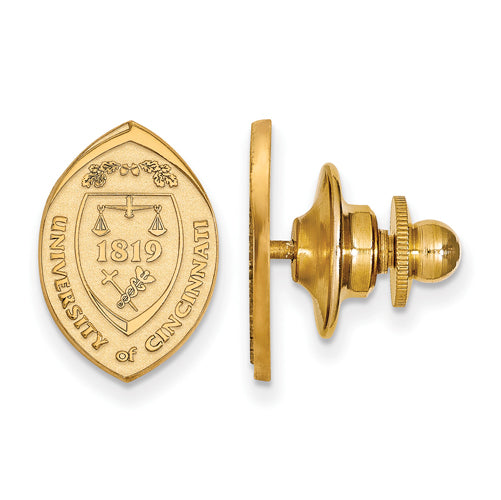 SS w/GP University of Cincinnati Crest Lapel Pin