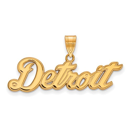 14ky MLB  Detroit Tigers Large "Detroit" Pendant