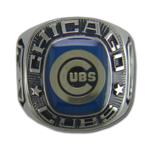 Chicago Bears Large Classic Silvertone NFL Ring — Sports Jewelry