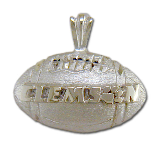 Clemson University Football Silver Pendant