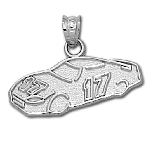 #17 NASCAR Driver Car Sterling Silver Pendant