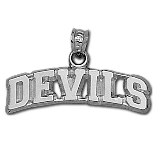 NJ Devils DEVILS Silver Pendant