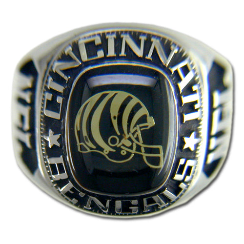 Cincinnati Bengals Large Classic Silvertone NFL Ring — Sports