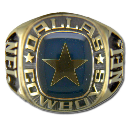 Dallas Cowboys Large Classic Goldplated NFL Ring — Sports Jewelry