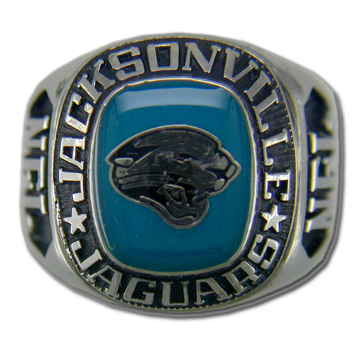 Jacksonville Jaguars Large Classic Silvertone NFL Ring — Sports