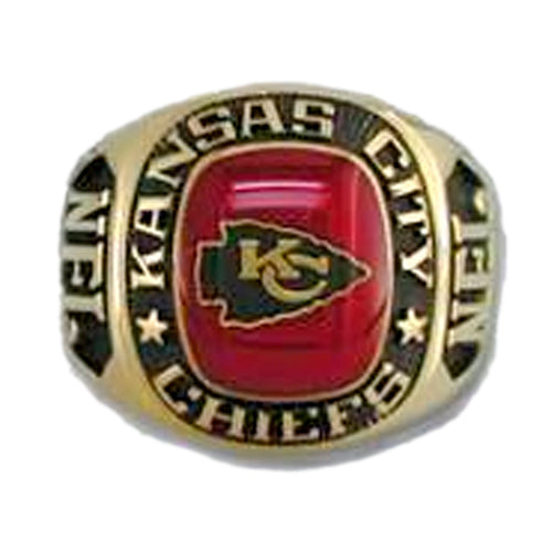 Kansas City Chiefs Large Classic Goldplated NFL Ring