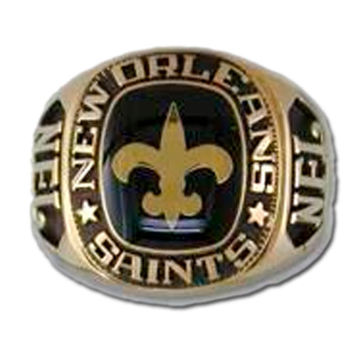 New Orleans Saints Large Classic Goldplated NFL Ring — Sports