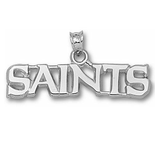 New Orleans Saints SAINTS (large) Silver Pendant — Sports Jewelry