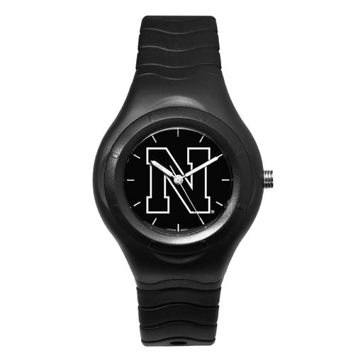 Univ Of Nebrasks Shadow Black Sports Watch With White Logo
