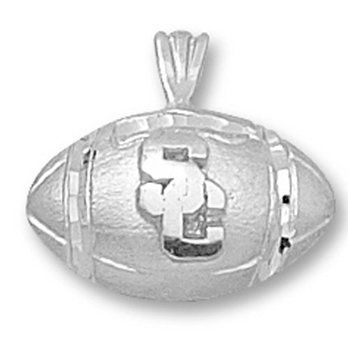 USC Football w/SC  Silver Pendant
