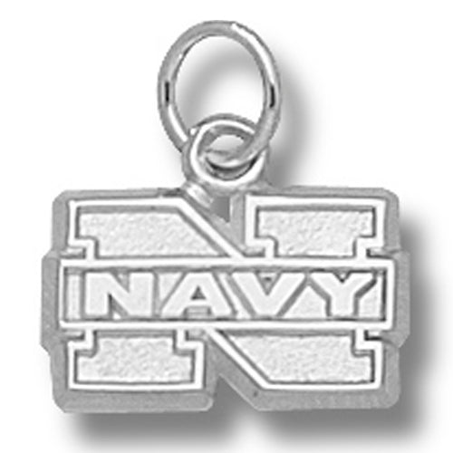 U.S. Naval Academy Navy Midshipmen Small Silver Pendant
