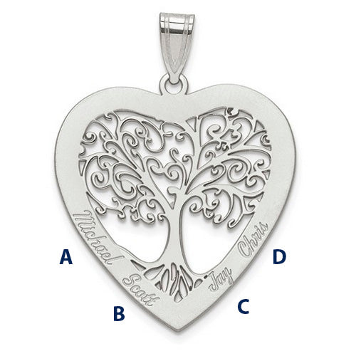 Family Tree Heart Pendant