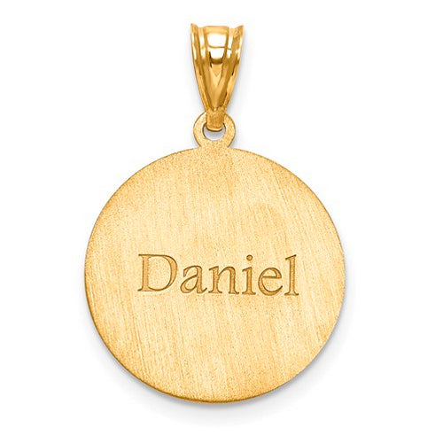 Gold Plated/SS Laser Baseball Number And Name Pendant side 2