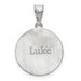 Sterling Silver Rhodium-plated Laser Soccer Number And Name Pendant side 2