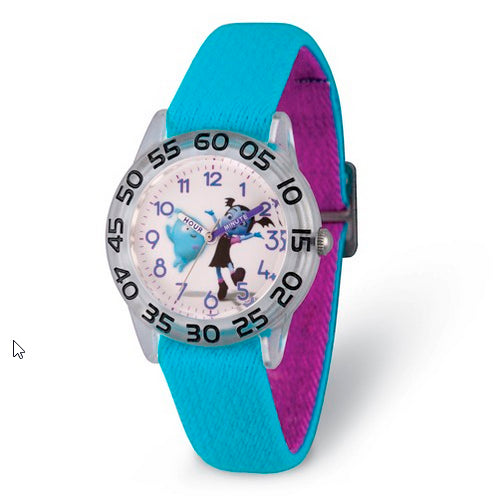 Disney Kids Vampirina and Demi Blue Strap Acrylic Time Teacher Watch
