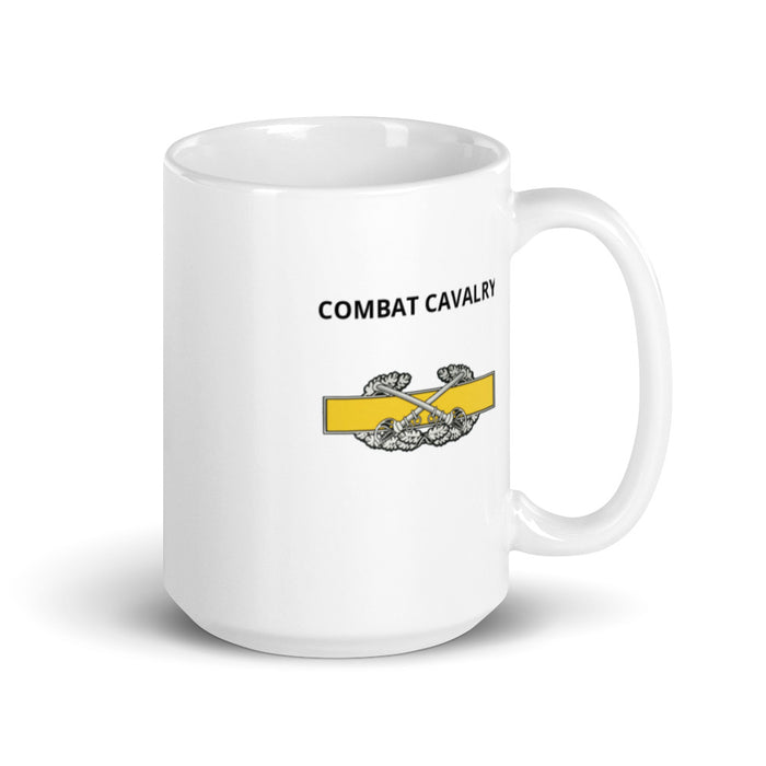 White Glossy Mug - Combat Cavalry