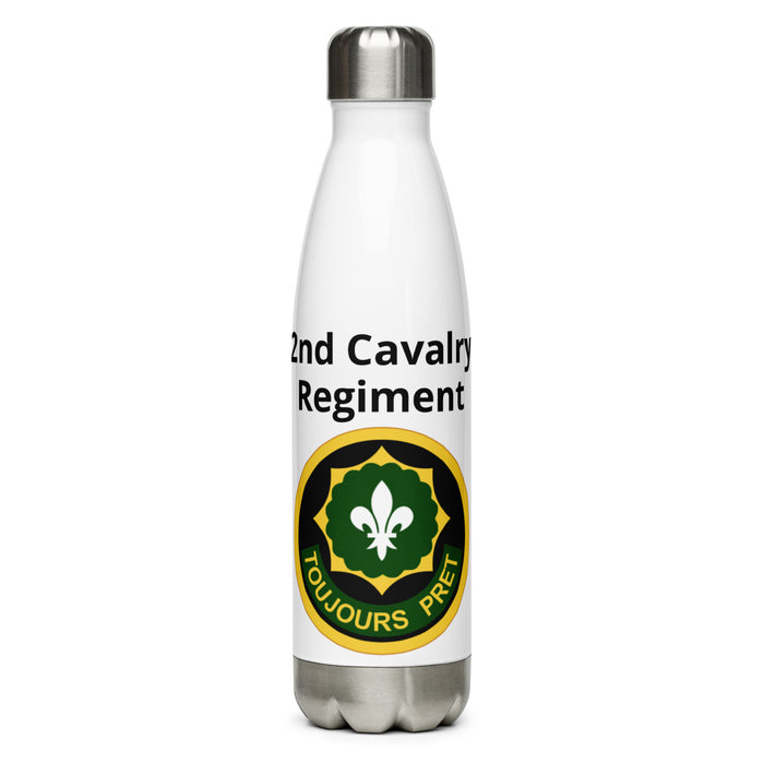 Stainless Steel Water Bottle - 2nd Cavalry Regiment
