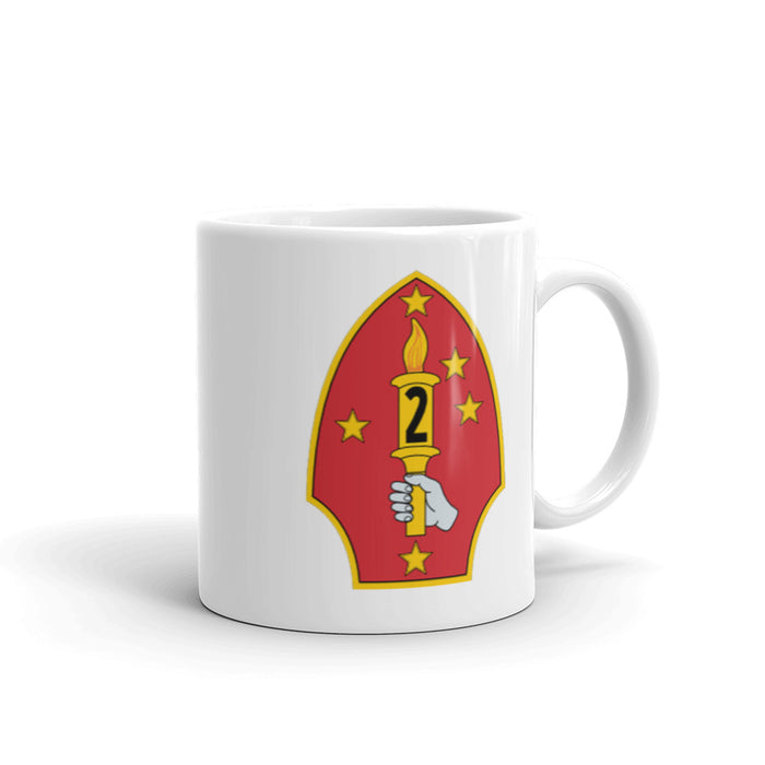 White Glossy Mug - 2nd Marine Division