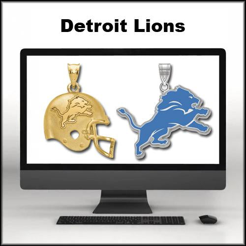 Detroit Lions Forever Womens NFL Infinity-Shaped Pendant Necklace With  Crystals