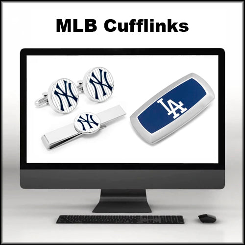 MLB Arizona Diamondbacks Game used Baseball Cufflinks in Silver - Cufflinks Depot