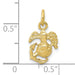 10K Marine Corps Eagle Globe & Anchor Small Pendant showing measurements