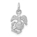 10k White Gold Eagle Globe & Anchor Small Pendant