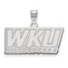 The 10kw Western Kentucky University Large WKU Pendant features bold "WKU" lettering above "Hilltoppers," with a top loop for chain attachment—an ideal accessory for any WKU fan.