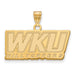 The 10ky Western Kentucky University Large WKU Pendant features bold "WKU" block letters with "HILLTOPPERS" below and a top loop for easy chain attachment, representing Western Kentucky University.