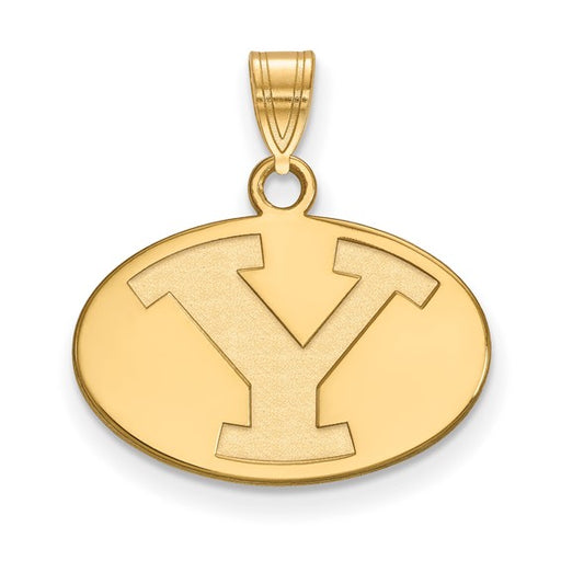 10ky Brigham Young University Small Disc Logo Pendant