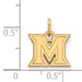 SS w/GP Miami University XS Letter M Pendant on a ruled background