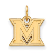SS w/GP Miami University XS Letter M Pendant