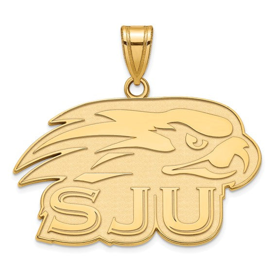 SS w/GP St Joseph'S University Large Hawks Pendant