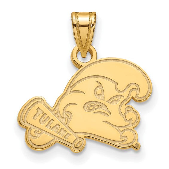 14ky Tulane University Small Pendant