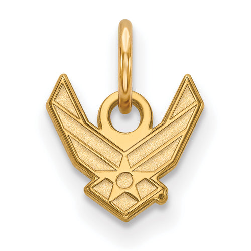 Sterling Silver Gold-plated LogoArt U.S. Air Force Extra Small Pendant