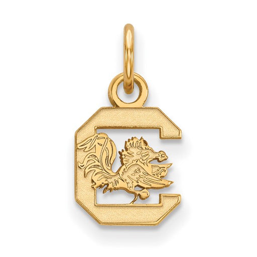 SS w/GP University of South Carolina XS Gamecock logo Pendant