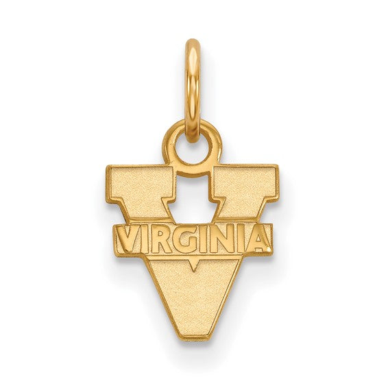 10ky University of Virginia XS Text Logo Pendant