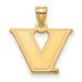 SS w/GP Vanderbilt University Small V in Star Pendant