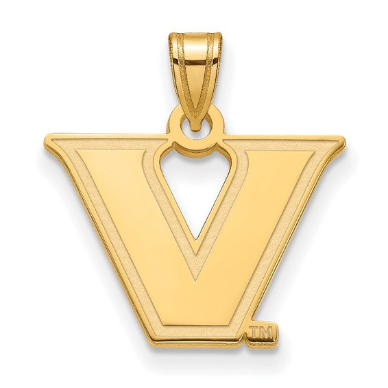 14ky Vanderbilt University Small V in Star Pendant