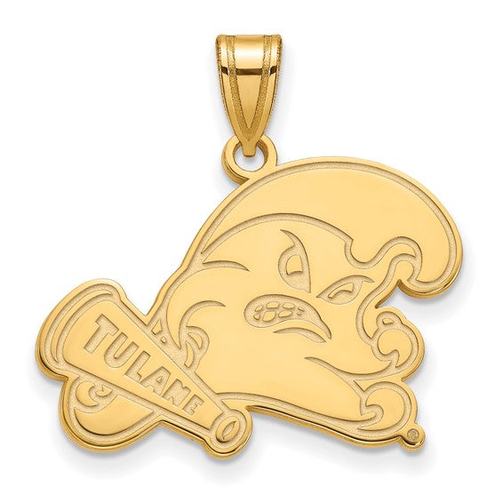 SS w/GP Tulane University Large Pendant