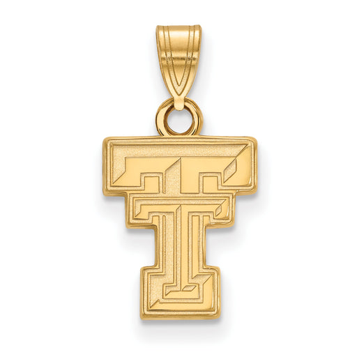 10k Gold LogoArt Texas Tech University T-T Small Pendant