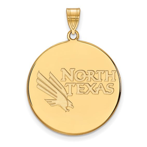 14ky University of North Texas XL Disc Pendant