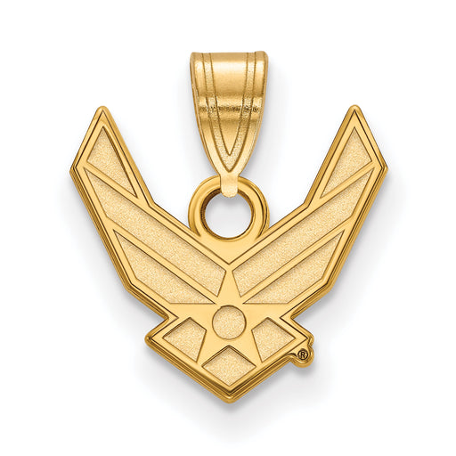 Sterling Silver Gold-plated LogoArt U.S. Air Force Small Pendant