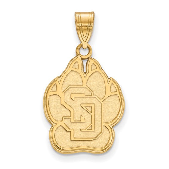 SS w/GP University of South Dakota Large Coyotes Pendant